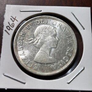 Canada 1964 Silver Dollar Charlottetown Quebec 1864-1964 Anniversary